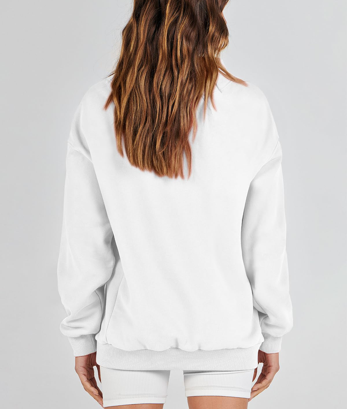 Women's Slit Mock Neck Oversized Sweatshirt (Buy 2 Free Shipping)