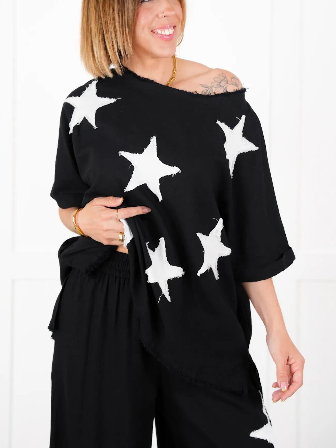 Women's Casual Star Patch Two Piece Set (Buy 2 Free Shipping)