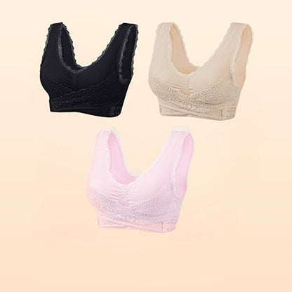 🎁Buy 1 Get 2 FREE🎁 - Comfy Corset Bra Front Cross Side Buckle Lace Bras