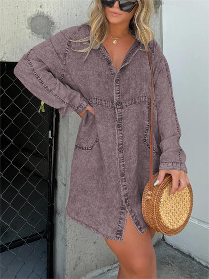 2024 New Women's Washed Denim Tunic (Buy 2 Free Shipping)