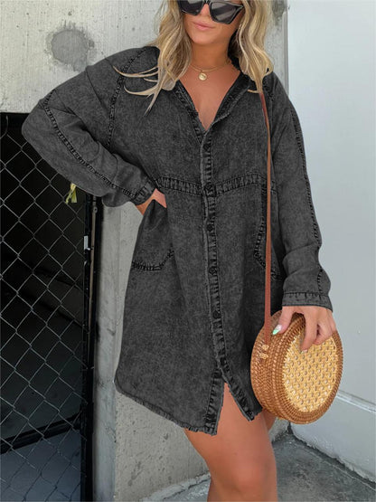 2024 New Women's Washed Denim Tunic (Buy 2 Free Shipping)