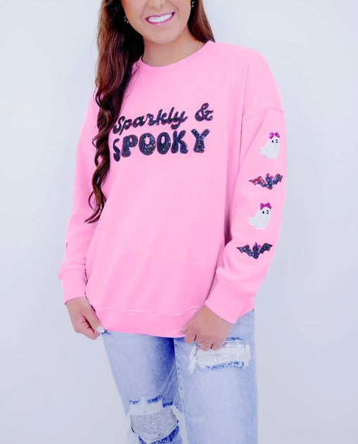 Women's Sparkly & Spooky Sequin Sweatshirt (Buy 2 Free Shipping)