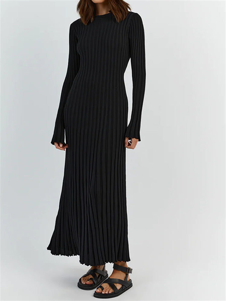 2024 Fall New Sleeved Knit Midi Dress (Buy 2 Free Shipping)