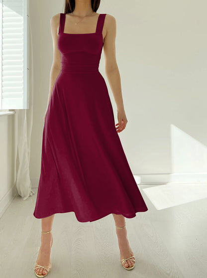 New Women's Thick Straps Midi Dress (Buy 2 Free Shipping)