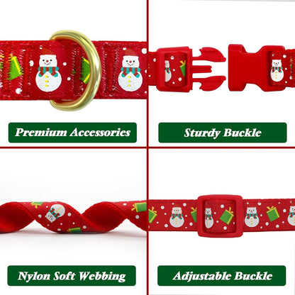 Red Xmas Dog Bow Tie & Collar Set