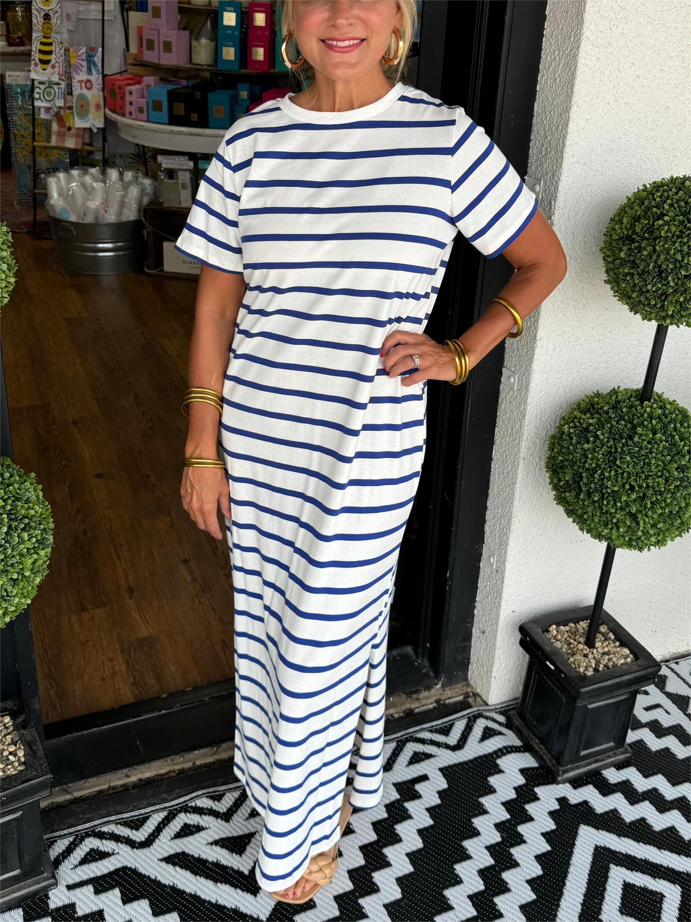 Women's Summer Striped T-Shirt Dress (Buy 2 Free Shipping)