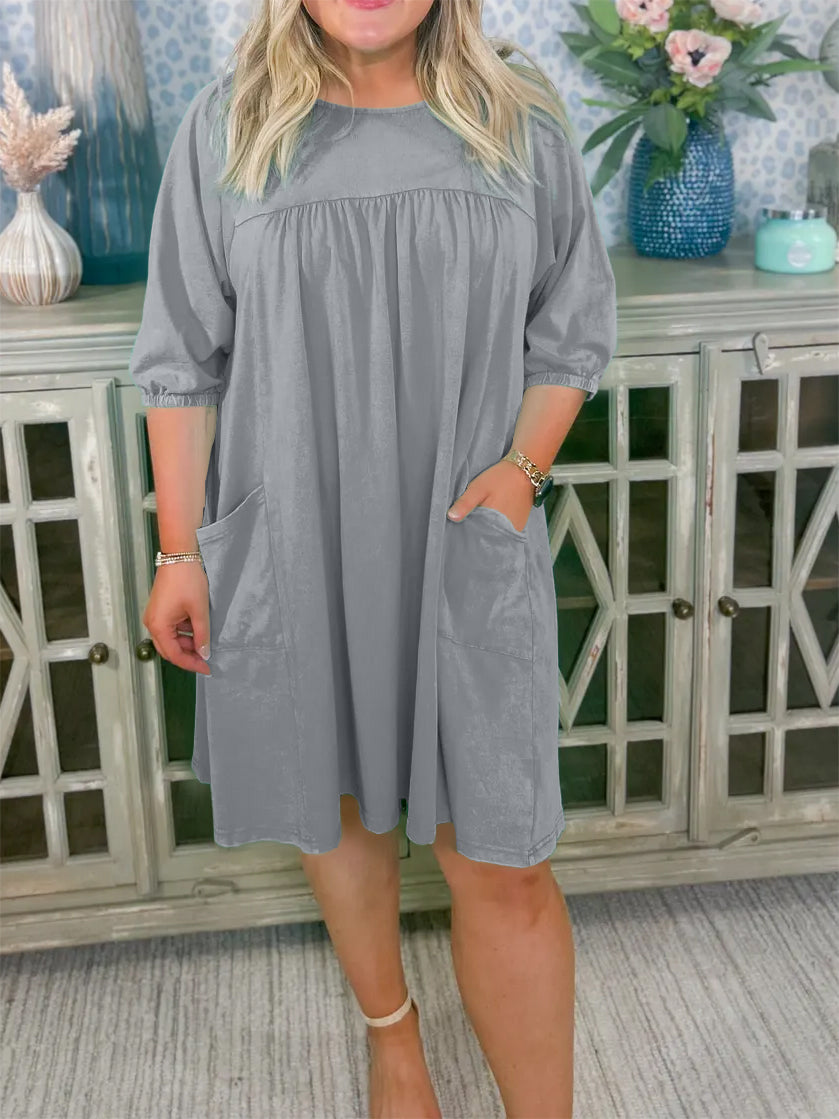 Women's Acid Washed Flowy Casual Dress with Pockets (Buy 2 Free Shipping)