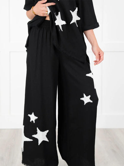 Women's Casual Star Patch Two Piece Set (Buy 2 Free Shipping)