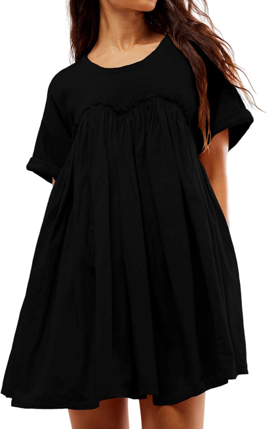 Women’s Summer Pleated Babydoll Dress with Pockets (Buy 2 Free Shipping)