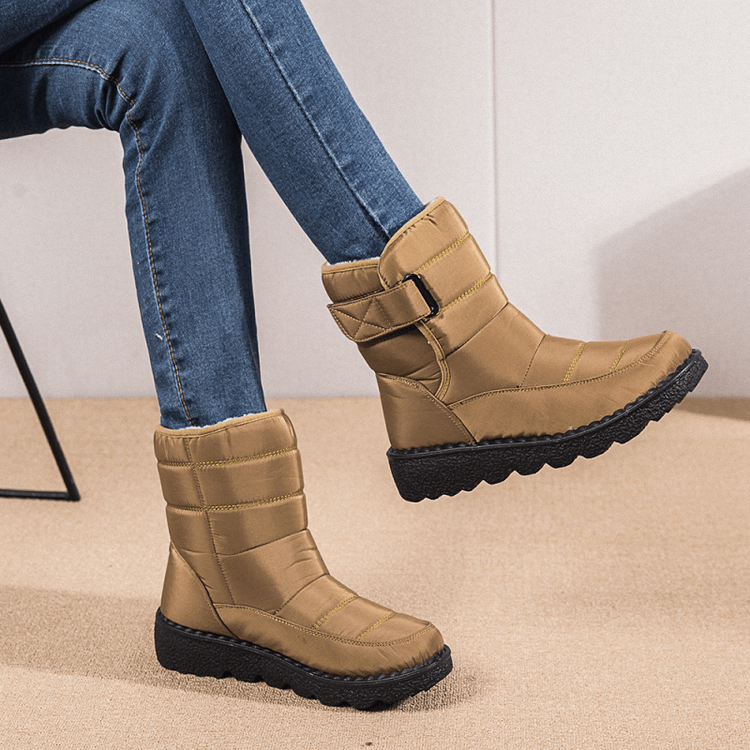 Women's Waterproof Low Heel Ankle Boots