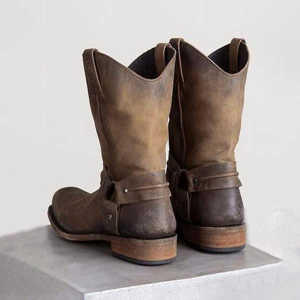 Women'S Vintage Low Heel Mid Boots