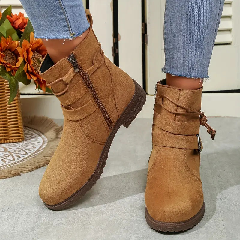 Women's Chunky Heel Combat Boots