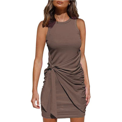 (Multiple Colour) - Casula Wrap Skirt Knit Dress