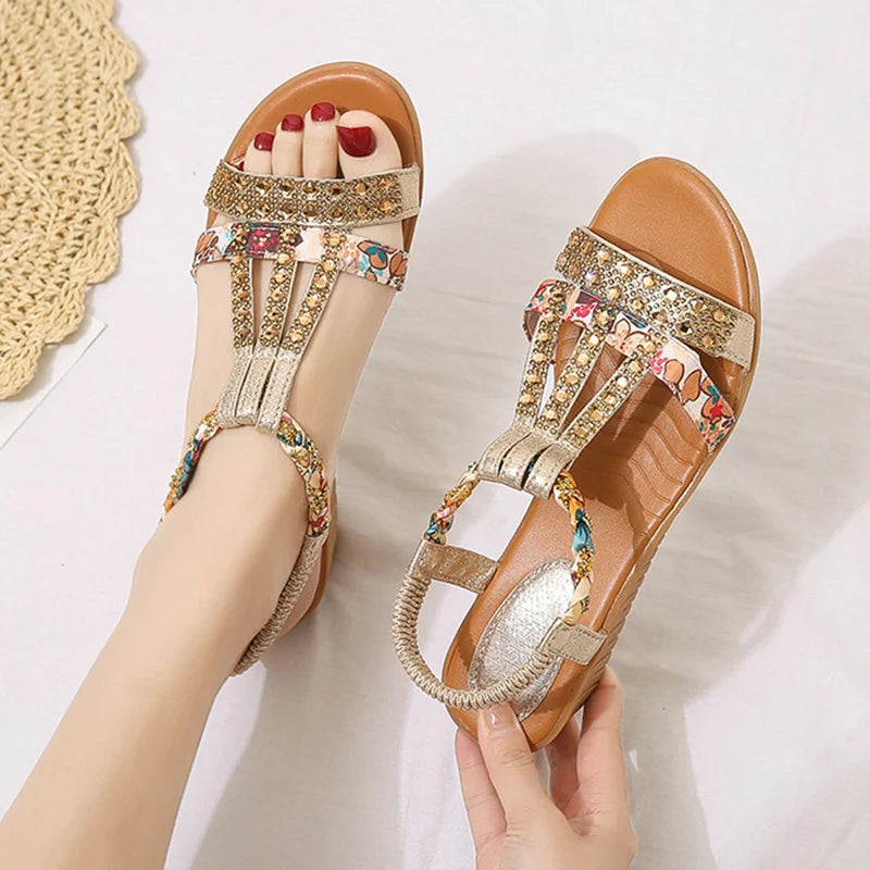 🔥Last Day Promotion 48% OFF - Women's New Summer Rhinestone Open Toe Orthopaedic Sandals