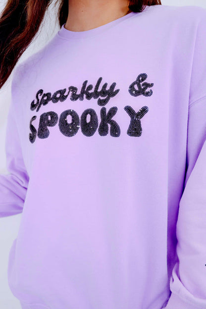 Women's Sparkly & Spooky Sequin Sweatshirt (Buy 2 Free Shipping)