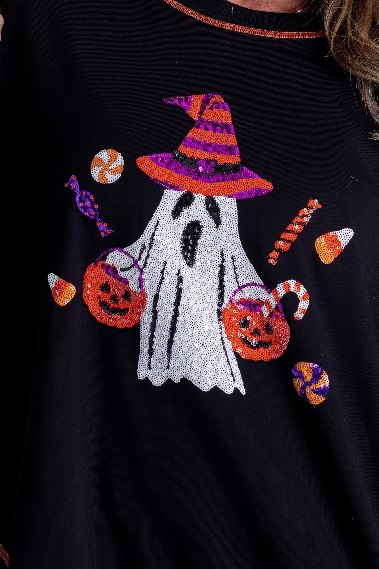 Women's Halloween Sequin Ghost Top (Buy 2 Free Shipping)