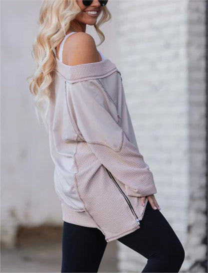 Women's V-Neck Loose Long Sleeve Top (Buy 2 Free Shipping)