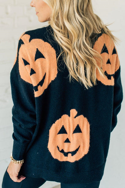 Halloween Jack O Lantern Oversized Sweater (Buy 2 Free Shipping)