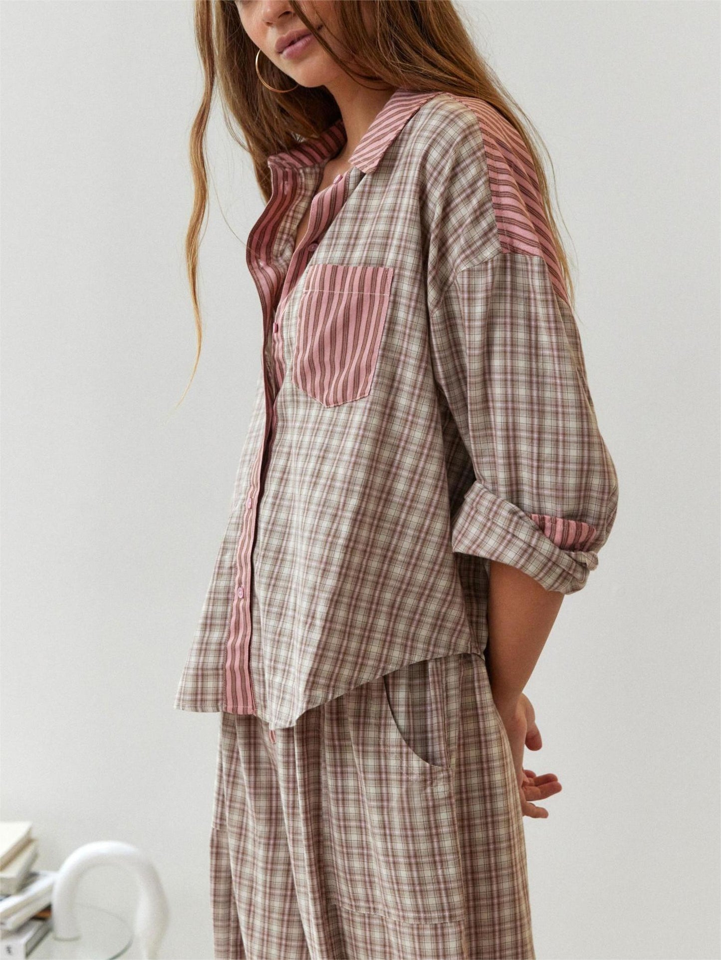 2024 New  Women's Loose Spliced Pajama Set (Buy 2 Free Shipping)