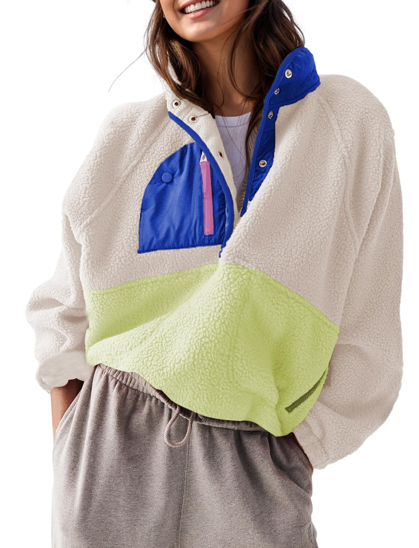 Women's Sherpa Fleece Pullover Jacket (Buy 2 Free Shipping)