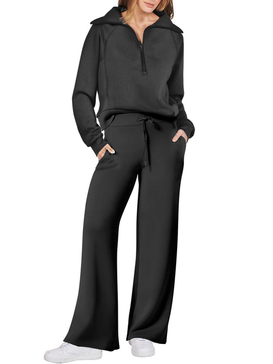 Hot Sale - Women's Navy Collar Half Zip Suit (Buy 2 Free Shipping)