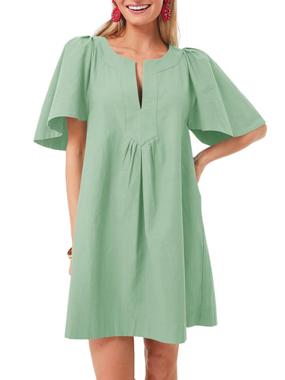 Women's Flutter Sleeve Loose Flowy Summer Dress (Buy 2 Free Shipping)