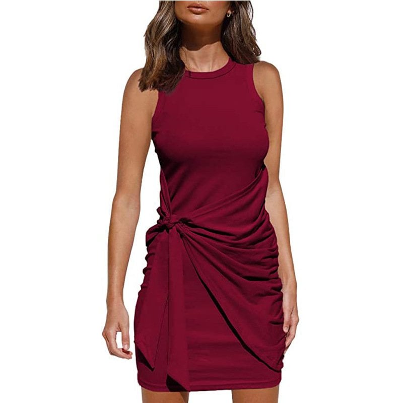 (Multiple Colour) - Casula Wrap Skirt Knit Dress