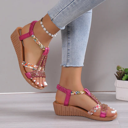 🔥Last Day Promotion 48% OFF - Women's New Summer Rhinestone Open Toe Orthopaedic Sandals