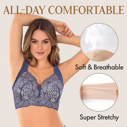 Ultimate Lift Full-Figure Seamless Lace Cut-Out Bra