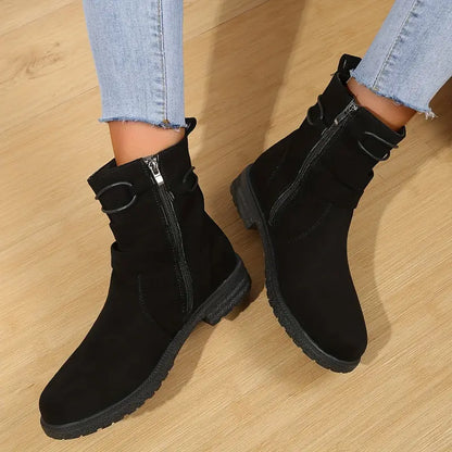 Women's Chunky Heel Combat Boots