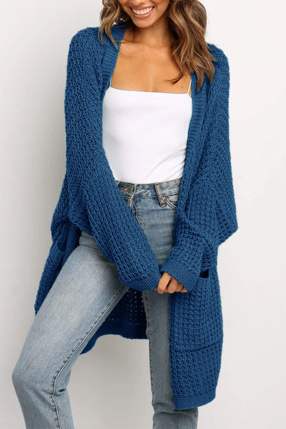 Oversized  Pockets Sweater Coat