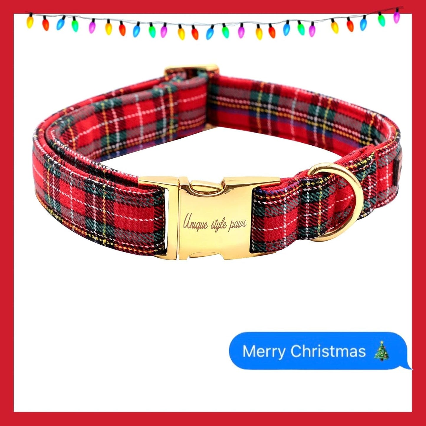 Red+Green Holiday Dog Bow Tie & Collar Set