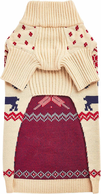 Beige Reindeer Dog Sweater