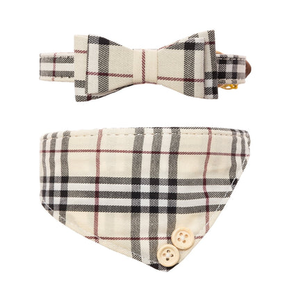 Plaid Pet Collar Set