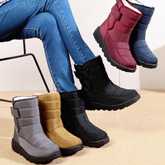 Women's Waterproof Low Heel Ankle Boots