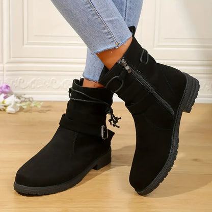 Women's Chunky Heel Combat Boots