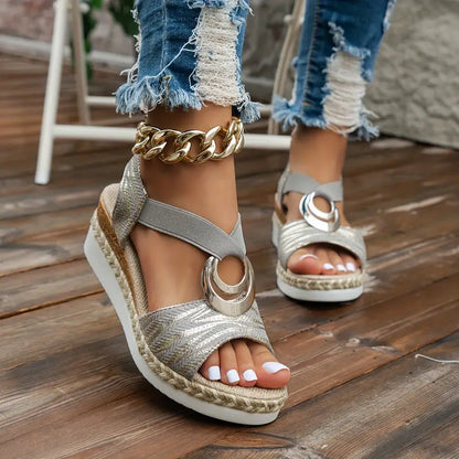 🔥LAST DAY 50% OFF - WOMEN'S LEATHER PLATFORM WEDGE ORTHOPEDIC SANDALS