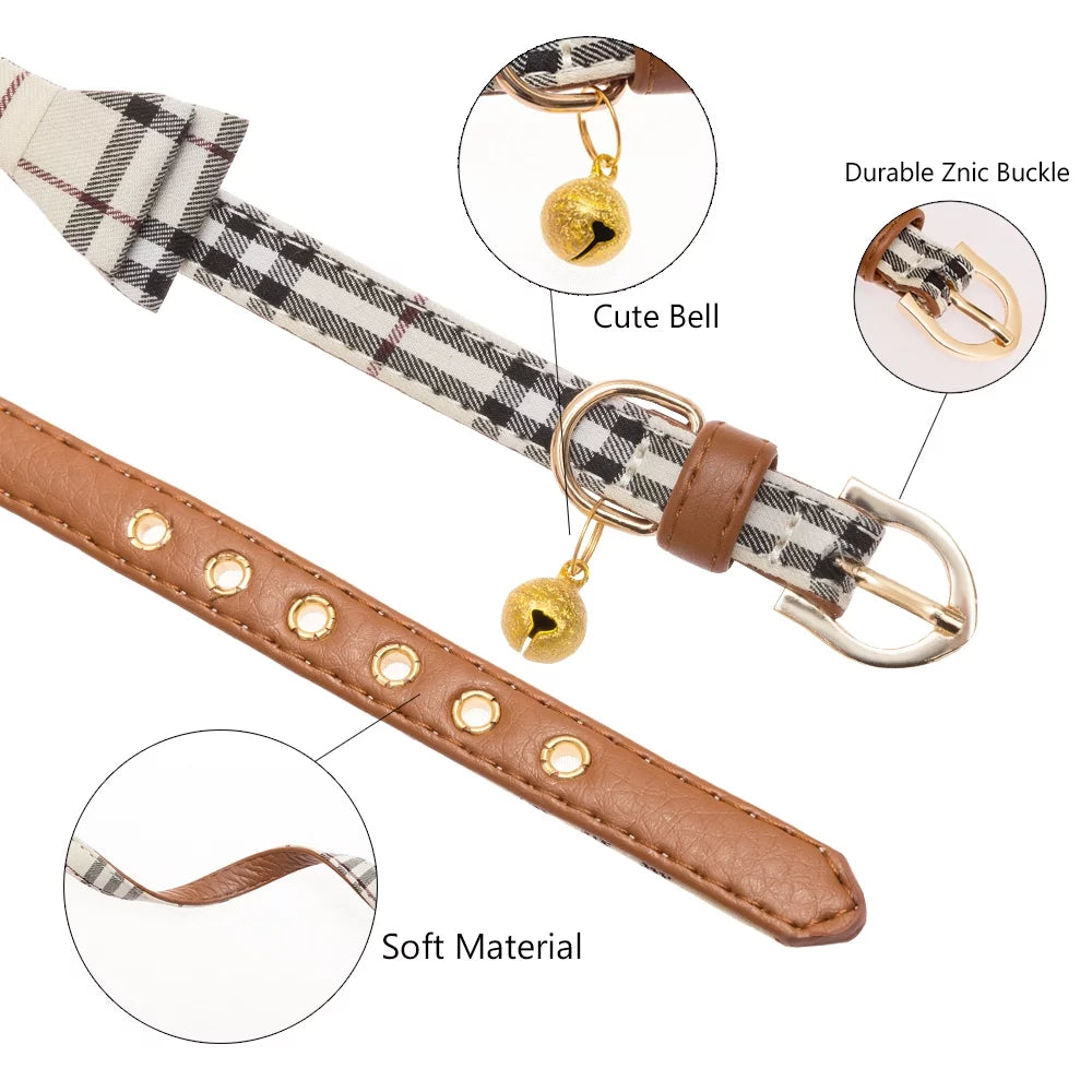 Plaid Pet Collar Set