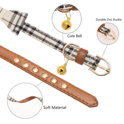 Plaid Pet Collar Set