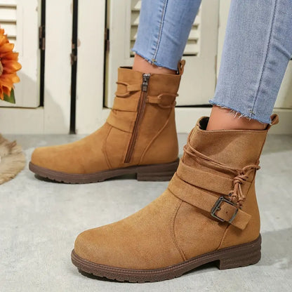 Women's Chunky Heel Combat Boots