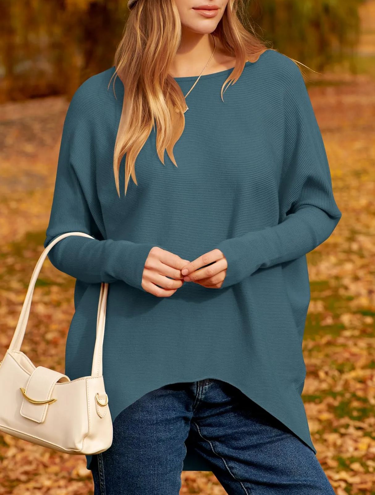 2024 New Women's Dolman Sleeve Knitted Pullover Sweater (Buy 2 Free Shipping)