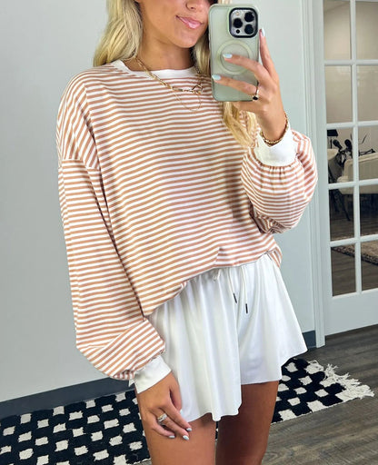 Women's  Oversized Striped Pullover (Buy 2 Free Shipping)