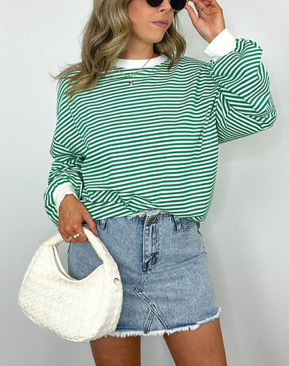 Women's  Oversized Striped Pullover (Buy 2 Free Shipping)